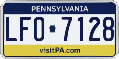 PA license plate LFO7128