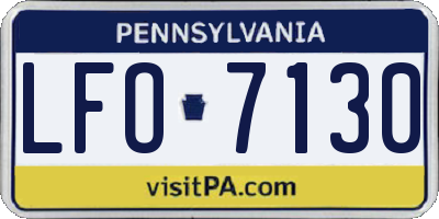 PA license plate LFO7130