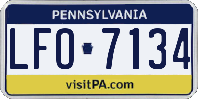 PA license plate LFO7134