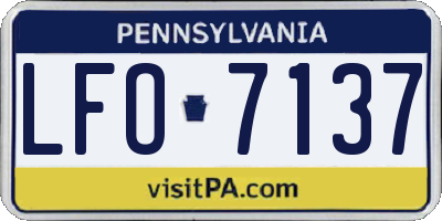 PA license plate LFO7137