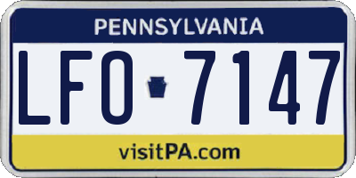 PA license plate LFO7147