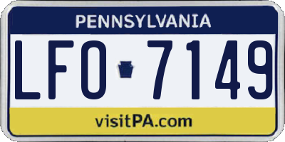 PA license plate LFO7149