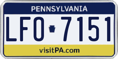 PA license plate LFO7151