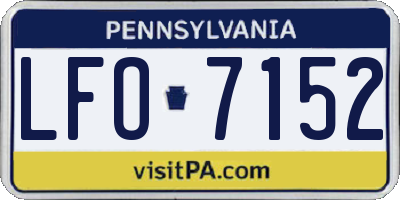 PA license plate LFO7152