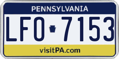 PA license plate LFO7153
