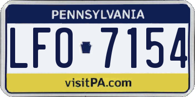 PA license plate LFO7154