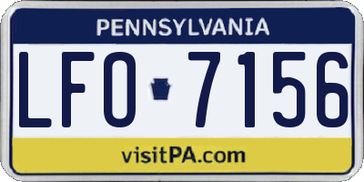 PA license plate LFO7156