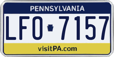 PA license plate LFO7157