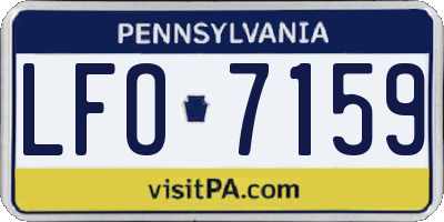 PA license plate LFO7159