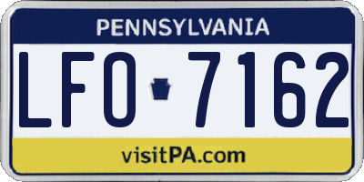 PA license plate LFO7162