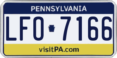 PA license plate LFO7166