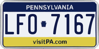 PA license plate LFO7167