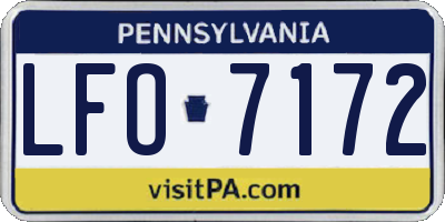 PA license plate LFO7172