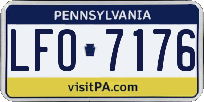 PA license plate LFO7176