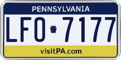 PA license plate LFO7177