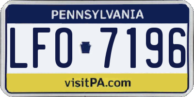 PA license plate LFO7196