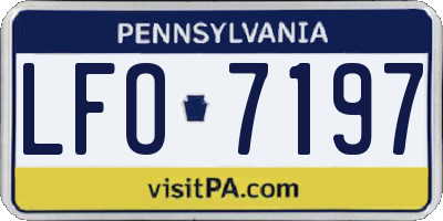 PA license plate LFO7197