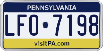 PA license plate LFO7198