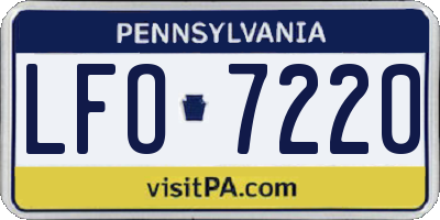 PA license plate LFO7220