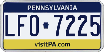 PA license plate LFO7225