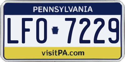 PA license plate LFO7229