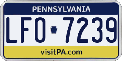 PA license plate LFO7239