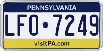 PA license plate LFO7249