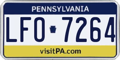 PA license plate LFO7264