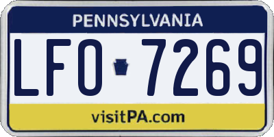 PA license plate LFO7269