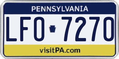 PA license plate LFO7270