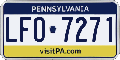 PA license plate LFO7271