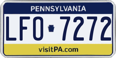 PA license plate LFO7272