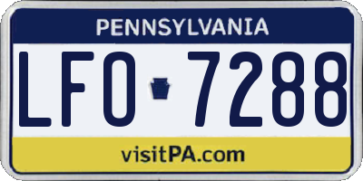 PA license plate LFO7288