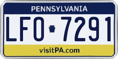 PA license plate LFO7291