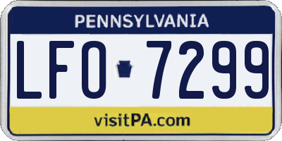 PA license plate LFO7299