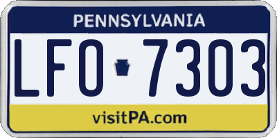 PA license plate LFO7303
