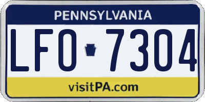 PA license plate LFO7304