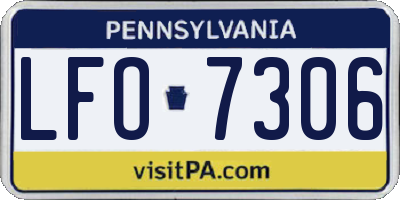 PA license plate LFO7306