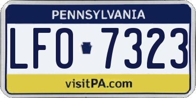 PA license plate LFO7323