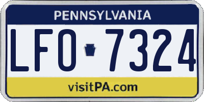 PA license plate LFO7324