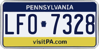 PA license plate LFO7328