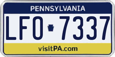 PA license plate LFO7337