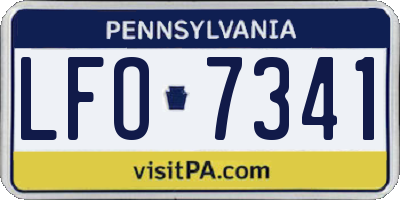 PA license plate LFO7341