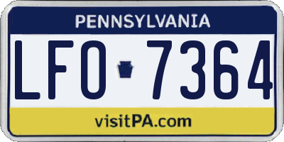 PA license plate LFO7364