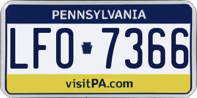 PA license plate LFO7366