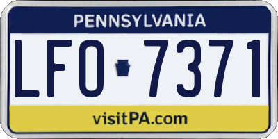 PA license plate LFO7371