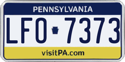 PA license plate LFO7373