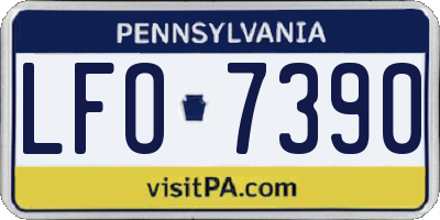 PA license plate LFO7390