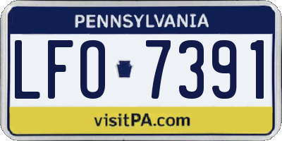 PA license plate LFO7391