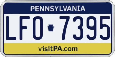 PA license plate LFO7395
